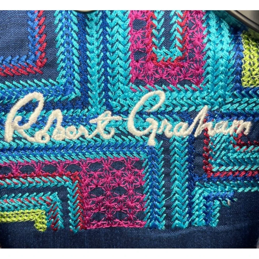 NWT‎ Robert Graham Men's Callaghan Shirt 3XL Blue Classic Fit Long Sleeve